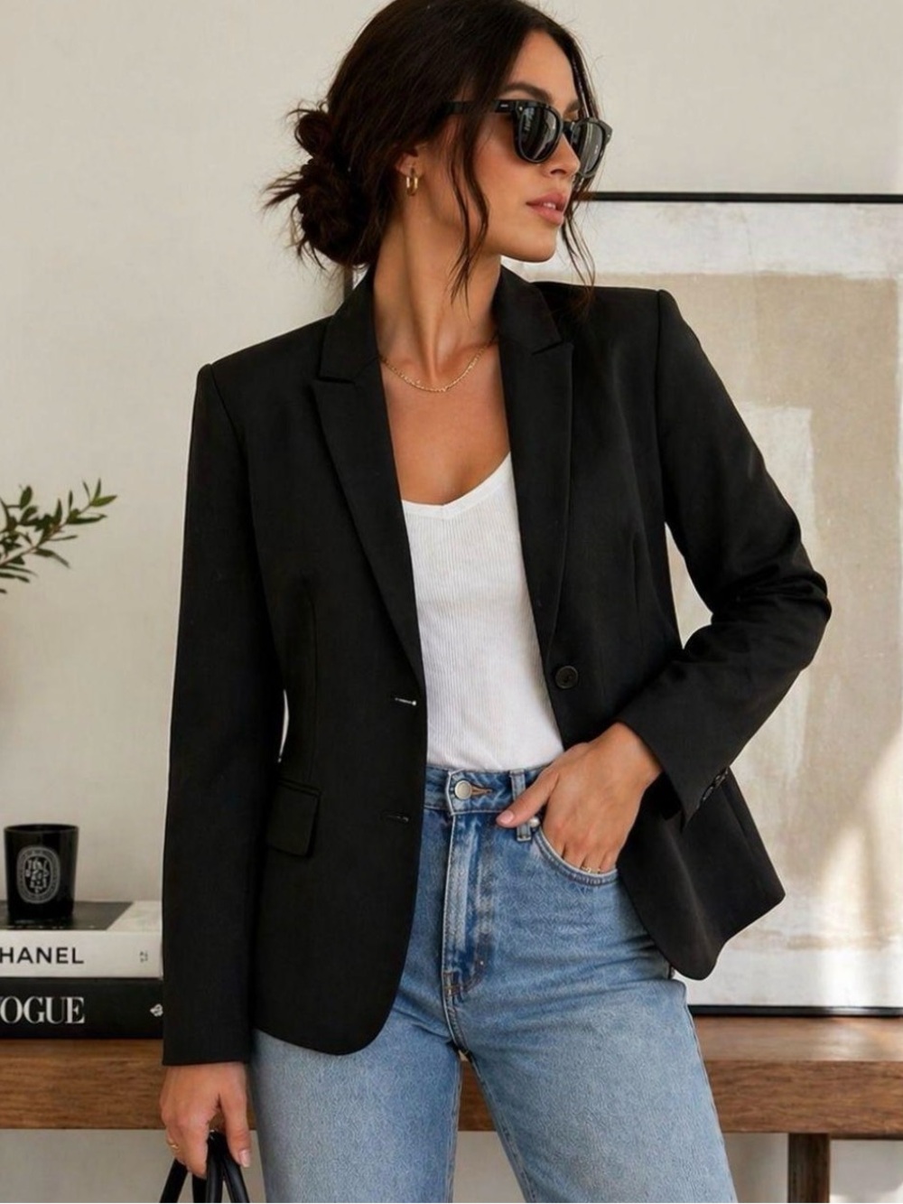 Calvin Klein Women’s Black Blazer – Size 14, EUC